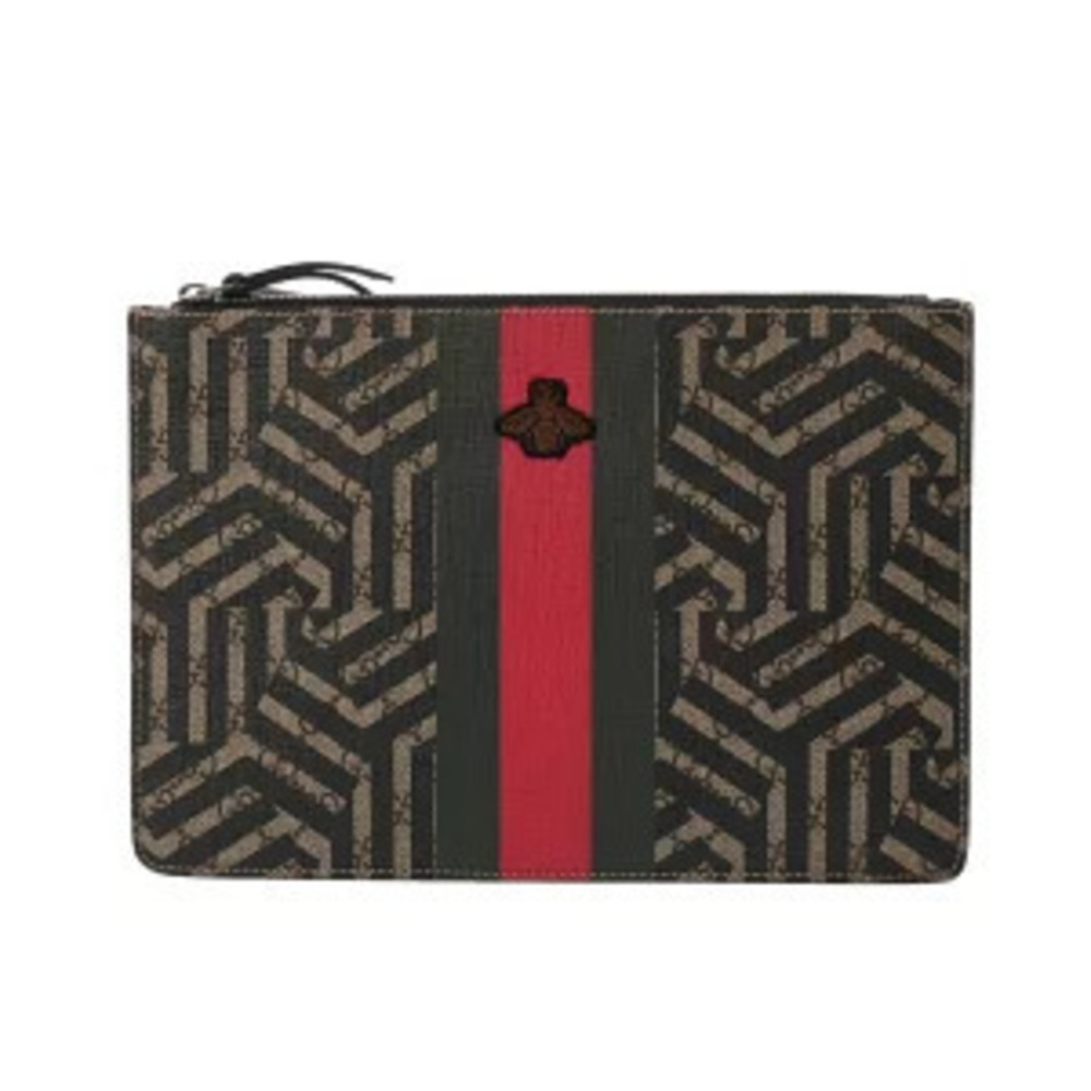 Gucci GG Kaleido Supreme Canvas Shoulder Bag Beige Black
